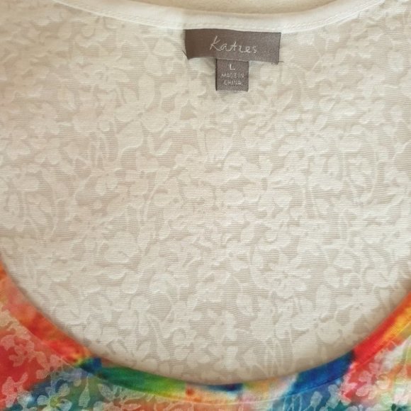 Katies AU-L Rainbow Colourful Sleeveless Singlet Blouse Top Tee NWOT - Picture 7 of 11